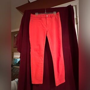 Women’s Red Straight Skinny Jeans